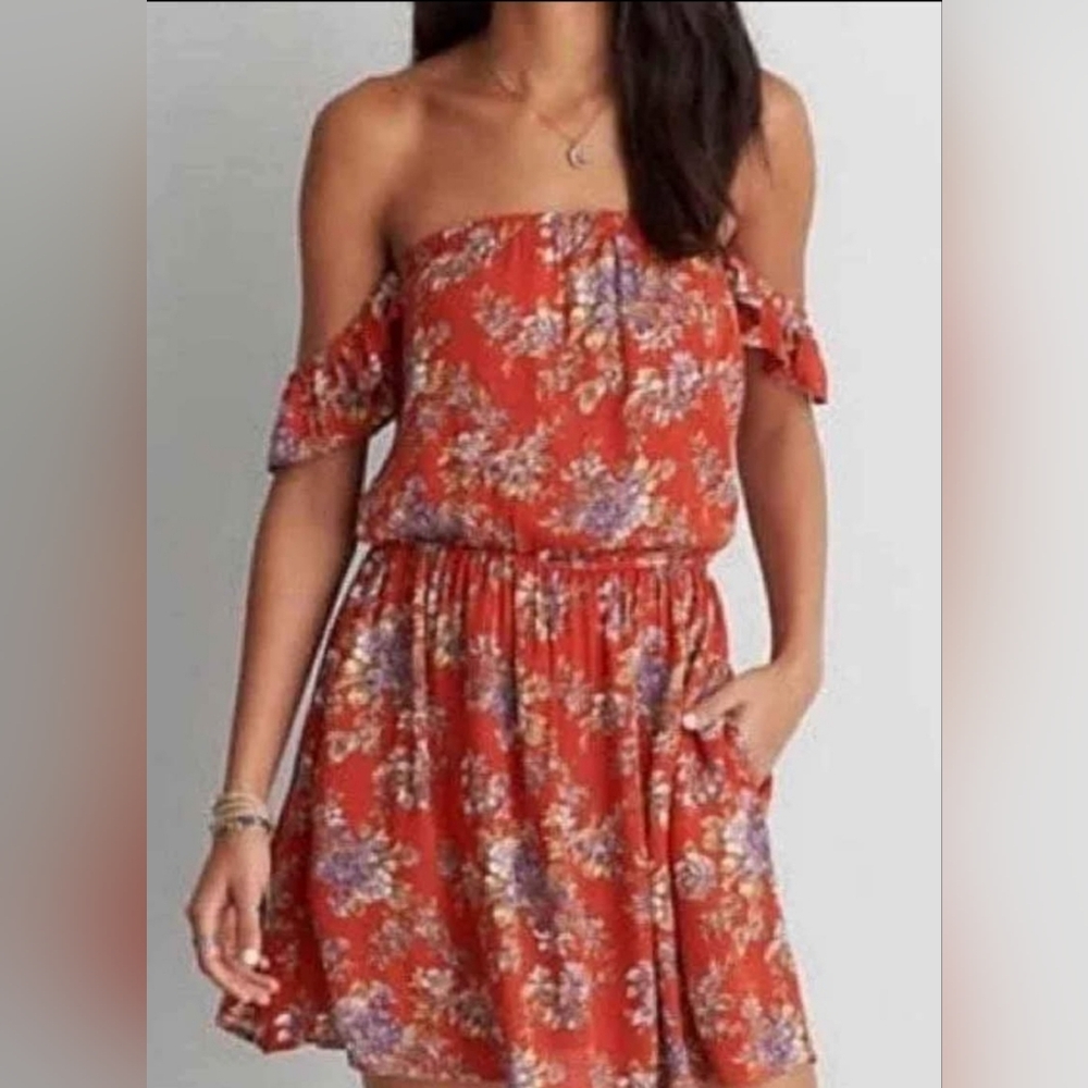 AE Floral Off-Shoulder Dress